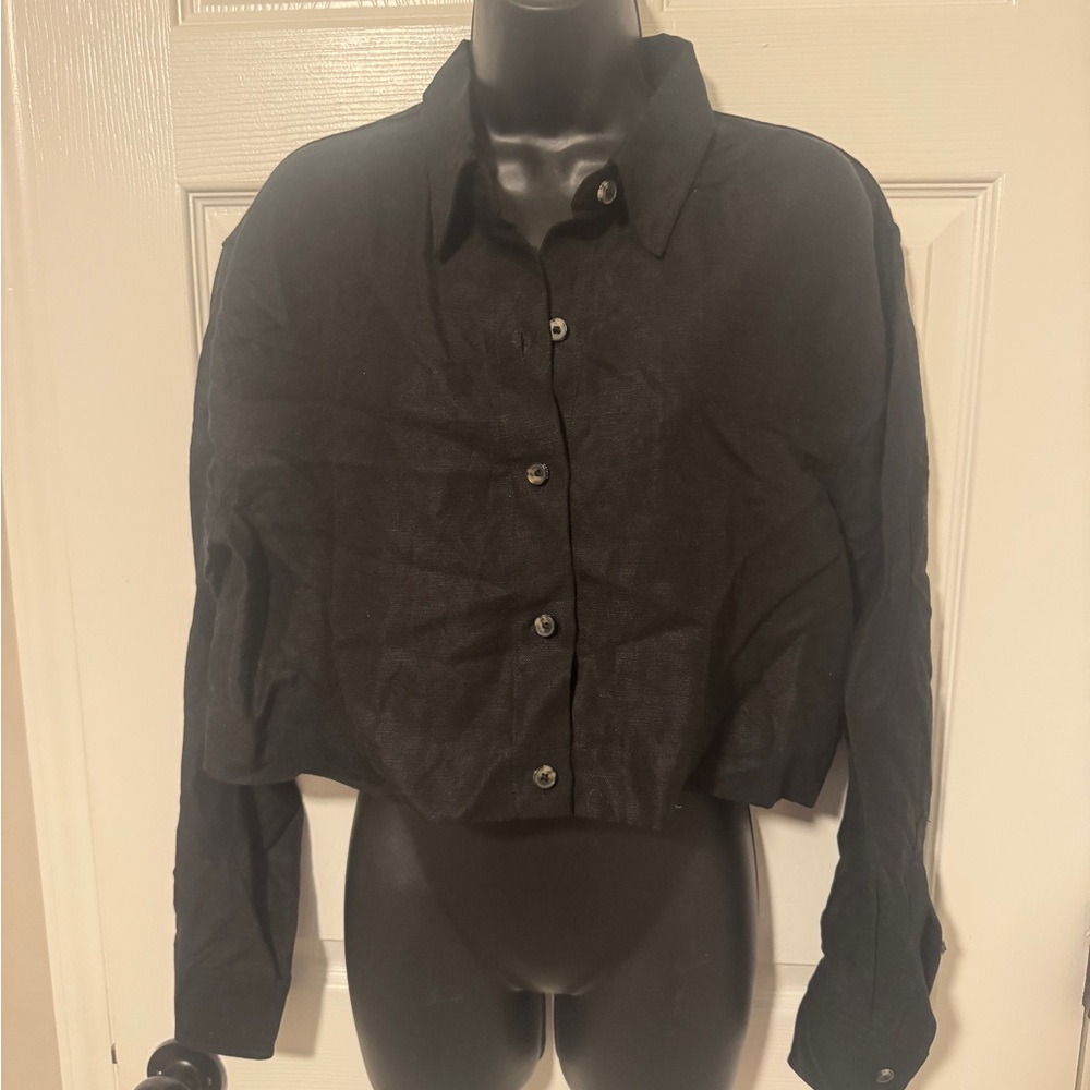Wilfred Black  Button Down Shirt